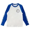 Blauw-wit Chrome Heart-shirt Blauw-wit Chrome Heart-shirt