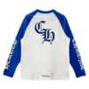 Blauw-wit Chrome Heart-shirt Blauw-wit Chrome Heart-shirt