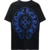 Blauw Horseshoe T-shirt Chrome Hearts
