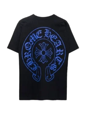 Blauw Horseshoe T-shirt Chrome Hearts