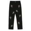 Broek met strass kruis van Chrome Hearts Broek met strass kruis van Chrome Hearts