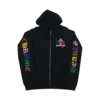 Ch Script Multicolor Cemetery Zip-up Hoodie