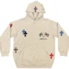 Chrome Hearts 1 of 1 Matty Boy Cross Hoodie ‘Grijs/Multicolor’ Chrome Hearts 1 of 1 Matty Boy Cross Hoodie ‘Grijs/Multicolor’