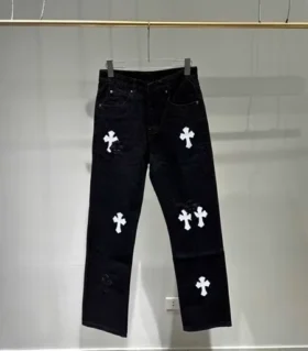 Chrome Hearts Black White Label Jeans