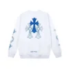 Chrome Hearts blauw logo sweatshirt met ronde hals Chrome Hearts blauw logo sweatshirt met ronde hals