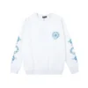 Chrome Hearts blauw logo sweatshirt met ronde hals Chrome Hearts blauw logo sweatshirt met ronde hals