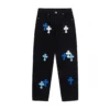 Chrome Hearts blauw-witte Cross Patch Jeans Chrome Hearts blauw-witte Cross Patch Jeans