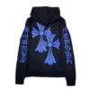 Chrome Hearts blauwe Hoodies met embleem