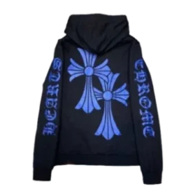 Chrome Hearts blauwe Hoodies met embleem