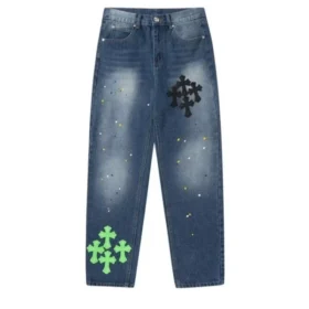 Chrome Hearts Blauwe Span Denim Broek