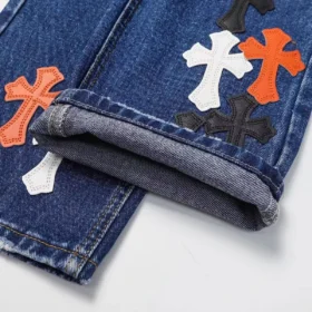 Chrome Hearts Blue Cross-Jeans