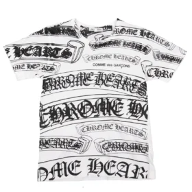 Chrome Hearts Comme Des Garcons T-shirt met print Wit, Zwart