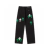 Chrome Hearts Cross groene & witte patch-Jeans Chrome Hearts Cross groene & witte patch-Jeans