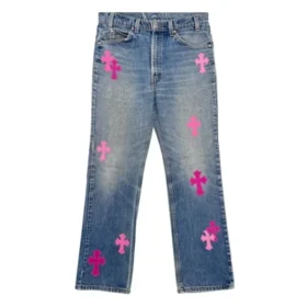 Chrome Hearts Denim Roze Damesjeans