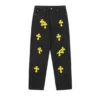 Chrome Hearts Distressed Yellow Jeans Chrome Hearts Distressed Yellow Jeans