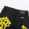 Chrome Hearts Distressed Yellow Jeans Chrome Hearts Distressed Yellow Jeans