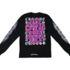 Chrome Hearts Eye Chart roze Dagger T-shirt met lange mouwen Chrome Hearts Eye Chart roze Dagger T-shirt met lange mouwen