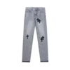 Chrome Hearts Handgeschilderde Cross Leren Jeans Chrome Hearts Handgeschilderde Cross Leren Jeans