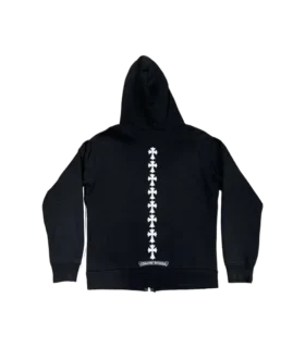 Chrome Hearts hoodie met rits en drievoudig kruislogo