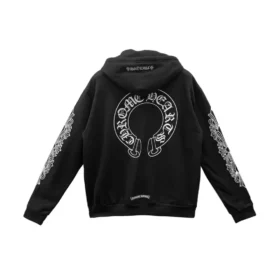 Chrome Hearts Hoodie met rits F**Kyou Horseshoe Floral Sleeve