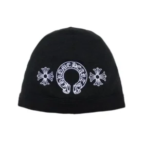 Chrome Hearts Horseshoe Skull Cap Beanie – Zwart