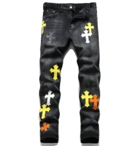 Chrome Hearts-Jeans met kruislogo