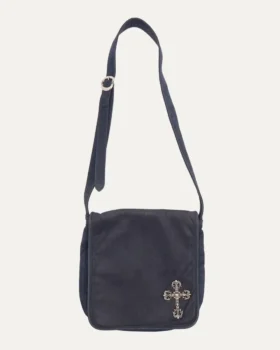 Chrome Hearts leren schoudertas met Filigree Cross