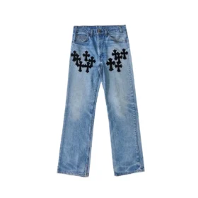 Chrome Hearts Levi’s Cross Patch-Jeans – Blauw