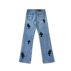 Chrome Hearts Levi’s Cross Patch-Jeans – Blauw
