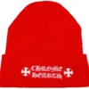 Chrome Hearts Logo Beanie Rood Chrome Hearts Logo Beanie Rood