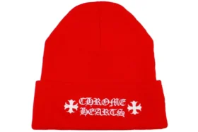 Chrome Hearts Logo Beanie Rood