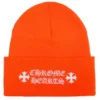 Chrome Hearts Logo Beanie Safety Orange Chrome Hearts Logo Beanie Safety Orange
