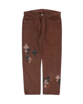 Chrome Hearts Nyfw Leopard Levi’s Cross Patch Jeans