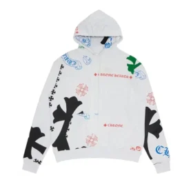 Chrome Hearts Stencil-hoodie in wit/multicolor Chrome Hearts Stencil-hoodie in wit/multicolor