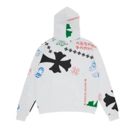 Chrome Hearts Stencil-hoodie in wit/multicolor Chrome Hearts Stencil-hoodie in wit/multicolor