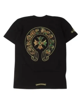 Chrome Hearts T-shirt met camouflageprint, Cemetery Cross en zak