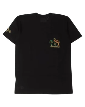 Chrome Hearts T-shirt met camouflageprint, Cemetery Cross en zak