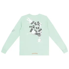 Chrome Hearts T-shirt met logo op de hals en lange mouwen