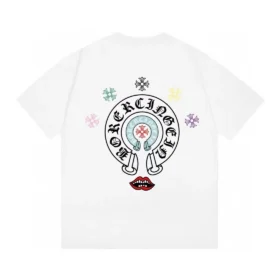 Chrome Hearts T-shirt met multi-logo en lippenontwerp