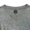 Chrome Hearts T-shirt met V-hals en print op de rug, grijs/rood Chrome Hearts T-shirt met V-hals en print op de rug, grijs/rood