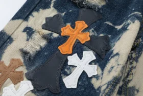Chrome Hearts Tie Dye veelkleurige jeans met kruis Chrome Hearts Tie Dye veelkleurige jeans met kruis