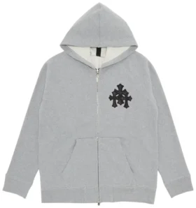 Chrome Hearts Triple Leather Cross Zip-up Hoodie