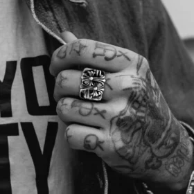 Chrome Hearts vierkante Cemetery Ring Chrome Hearts vierkante Cemetery Ring