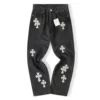 Chrome Hearts witte denimjeans met Cross Patch Chrome Hearts witte denimjeans met Cross Patch