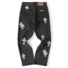 Chrome Hearts witte denimjeans met Cross Patch Chrome Hearts witte denimjeans met Cross Patch
