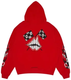 Chrome Hearts X Matty Boy Flames Hoodie Rood