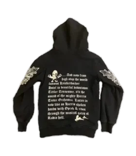 Chrome Hearts zeldzame hoodie met ritssluiting en Floral Cross-motief Chrome Hearts zeldzame hoodie met ritssluiting en Floral Cross-motief
