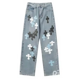Chrome Style Levi’s Hearts Cyan Jeans