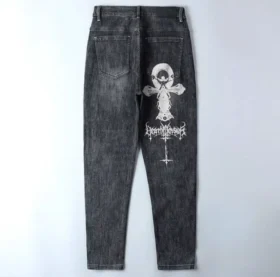 Door Chrome Hearts geïnspireerde jeans