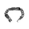 Dubbele ID-armband met sierlijke schakels Dubbele ID-armband met sierlijke schakels